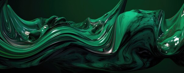 Abstract background, Swirls of Jade mixed with Gold. Liquid flow texture. Fluid artAbtract-themed, photorealistic illustrations in JPG. Generative AI