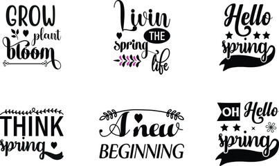 Spring SVG New Work Bundle.EPS File.