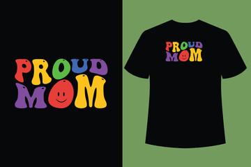 PRIDE DAY WAVY RETRO typography t-shirt design