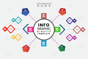 Infographic design template with SMART concept. Can be used for workflow layout, diagram, banner, webdesign. Vector illustration