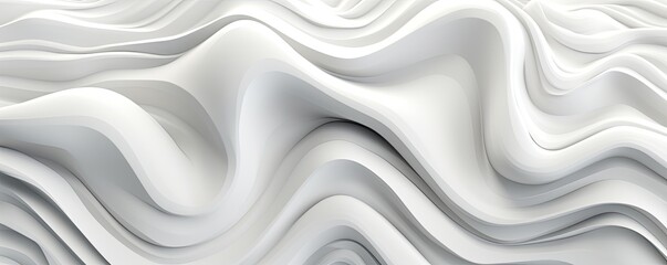 Fototapeta na wymiar an Abstract White wavy sculpted Horizontal background, a wave of 3d white liquid flow of marble. Liquid flow texture. Fluid art Abstract-themed, photorealistic illustrations in JPG