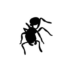 silhouette of ant