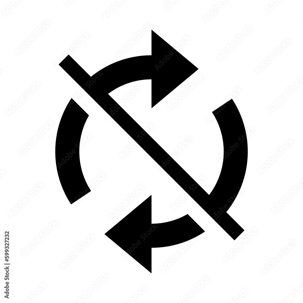 Poster rotating arrow in line style icon. sync arrows symbol. exchange, convert, circular, cyclic arrows, r