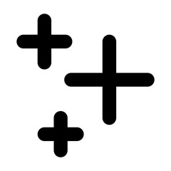 Obraz premium Sparkle stars icon, shine symbol, magic, bright, star, lightning, astronomy, glowing light, twinkle effect simple black style sign for apps and website, vector illustration.