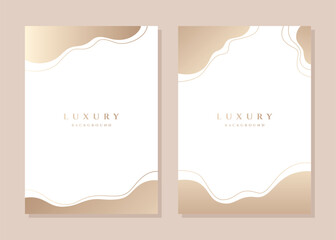 Abstract Luxury White and Gold Background Template suitable for Poster, Printing, Business, and Stationary