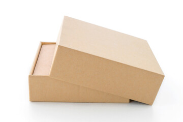 Eco-friendly packaging box, Paper Box For Branding on white isolated background