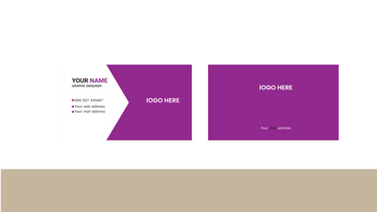 Modern presentation card with company logo. Vector business card template. Visiting card for business and personal use. Vector illustration design.