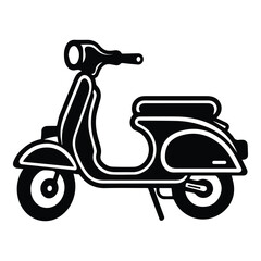 Scooter Flat Icon Isolated On White Background