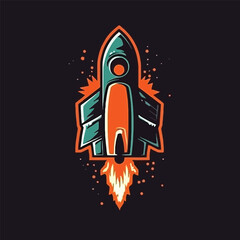 Rocket Launch Symbol logo