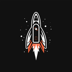 Rocket Launch Symbol logo