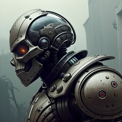 Robot cyborg Skull 