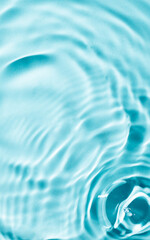 Blue water wave background top view. Abstract water drops texture for design.