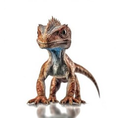 Obraz premium Baby Dinosaur isolated on white (generative AI)