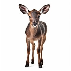 Fototapeta premium Baby Moose isolated on white (generative AI)