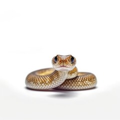 Fototapeta premium Baby Snake isolated on white (generative AI)