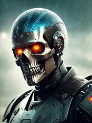 Robot Skull Head 