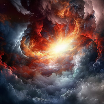 sky with clouds - Generated by Artificial Intelligence