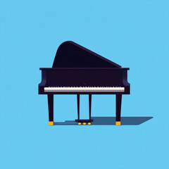 piano and music notes - Generated by Artificial Intelligence
