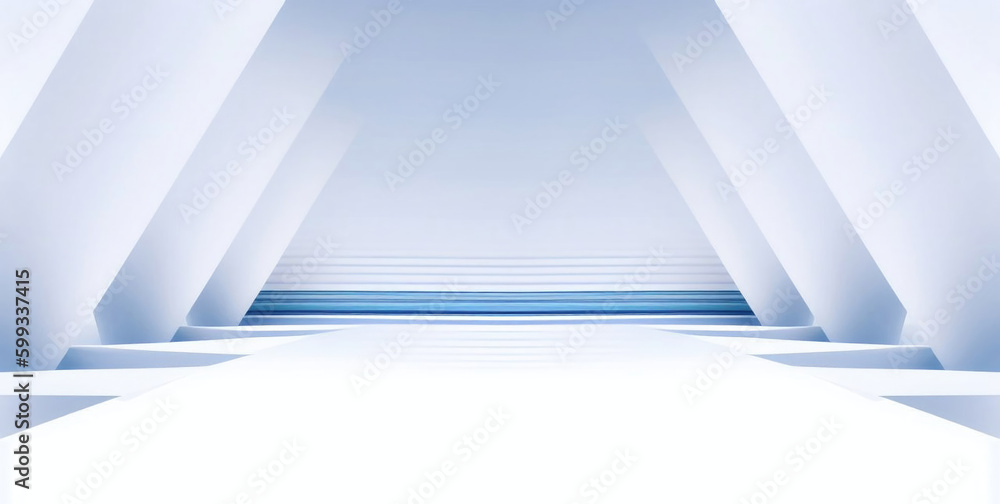 Poster beautiful airy widescreen minimalistic white and light blue architectural background banner with til