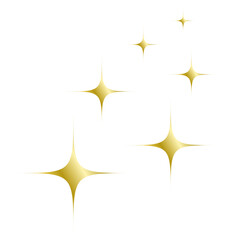 Vector stars. Golden stars isolated on white