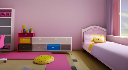 chambre d'enfant rose