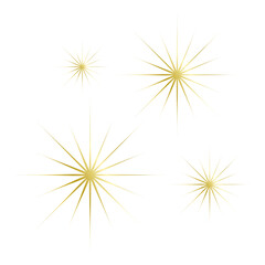Golden stars illustration in vector. Gold star icon