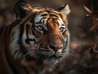 Bengal Tiger Majesty: Stunning Shot! AI Generated Generative AI