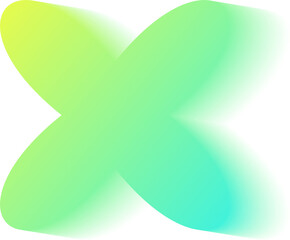 Y2k gradient flower. Holographic soft aura. Blurred aesthetic shape. Y2k gradient flower