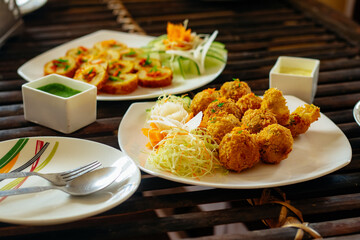 Fried Cheese and Corn Balls Crunchy Snacks