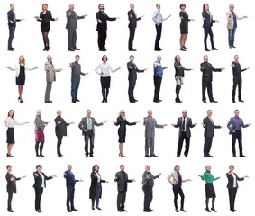 Fototapeta premium group of successful business people isolated on white