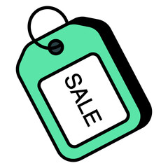 Unique design icon of sale tag