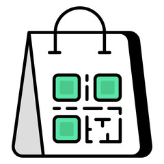 Obraz premium An icon design of barcode tracking