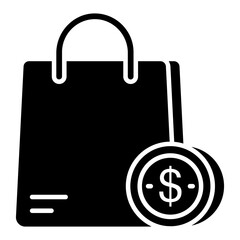 Trendy vector design of shopping bag