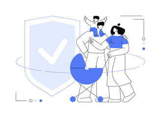 Social security abstract concept vector illustration.