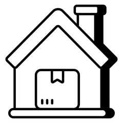 Conceptual design icon of home delivery