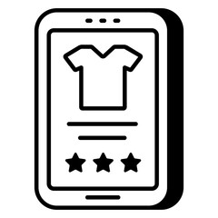 Modern design icon of mobile shopping app