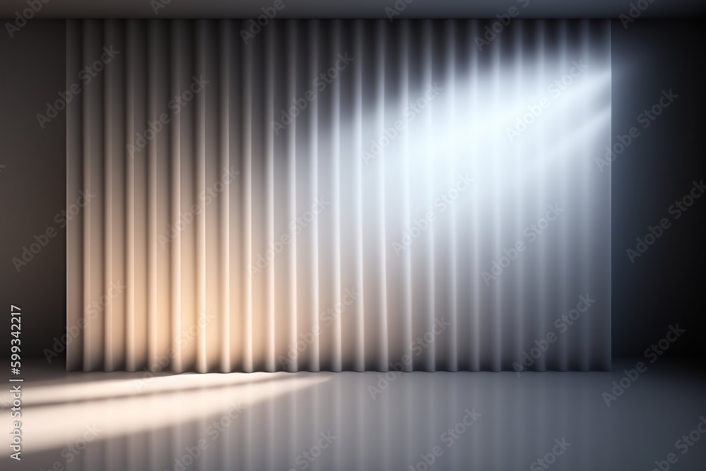 Poster universal abstract modern interior background for product presentation with a textured white panel o