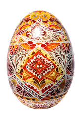 Fototapeta premium isolated, decorated Easter eggs Ukrainian style design elaborate and intricate design work, holiday-themed, photorealistic illustration on a transparent background cutout in PNG. generative ai