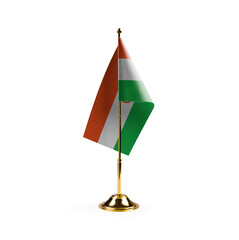 Small national flag of the Niger on a white background