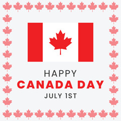 Fototapeta na wymiar Happy Canada Day , 1st july, social post for canada day, 