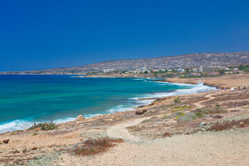 Fototapeta na wymiar Beautiful Beach near Paphos, Cyprus