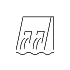 Hydroelectric power station line icon