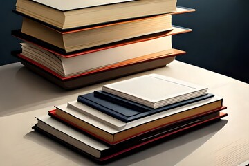 stack of old books, ai generative.