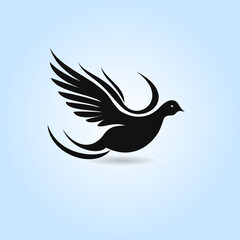 beautiful elegant dove, pigeon, bird, illustration, logo, symbol, design, inspiration