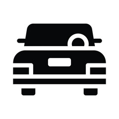 car glyph icon illustration vector graphic