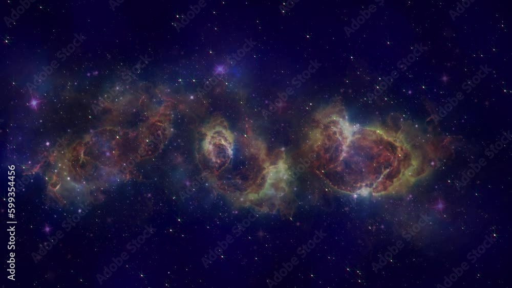 Wall mural nebula with universe space background.