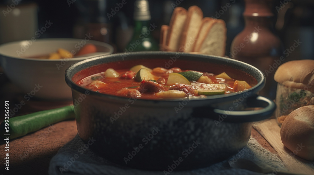 Sticker portuguese stew generative ai