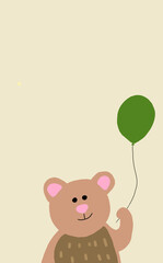 teddy bear with balloons
