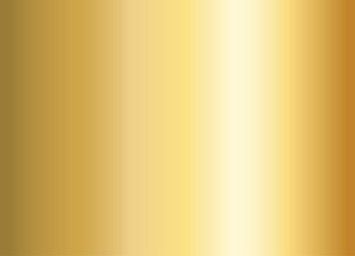 Gold foil texture gradation background. Vector shiny metalic gradient for border, frame, ribbon, label design. Vector illustration
