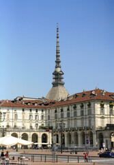 Fototapeta premium Turin, Italy, Monday 26 June 2016 view of the center exploring on foot walking non stop city views background big size print travel stock photography